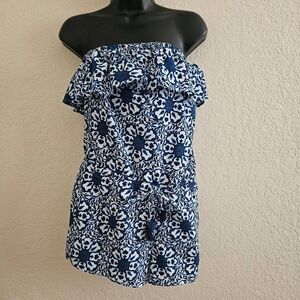 NWT Vineyard Vines Strapless Romper with Pockets